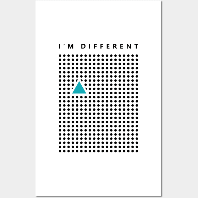 I'm different triangle Wall Art by D3monic